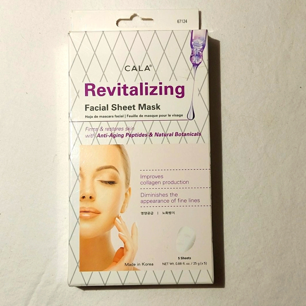 CALA Revitalizing Facial Sheet Mask 5 sheets NIB